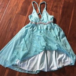 Teal Spaghetti Strap Dress Sz XS