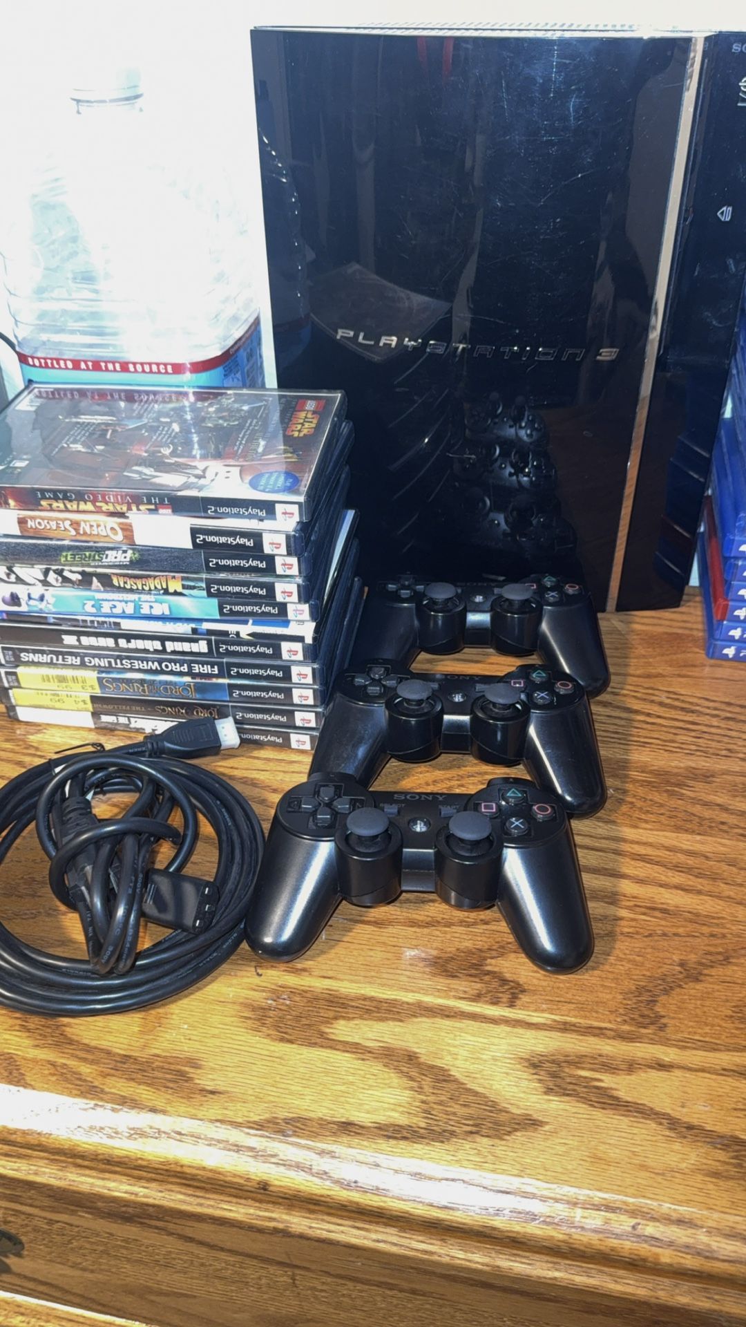 Backwards Compatible Ps3 ChechA01 60gb W 3 Controllers And 11 Games