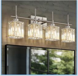 Torondo Modern Crystal Bathroom Vanity Light 4-Light