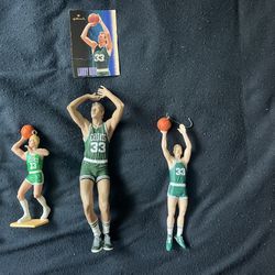 Hallmark Larry Bird Hoop Stars 3 ornaments + hallmark card