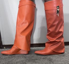 Cute Orange Boots- 10