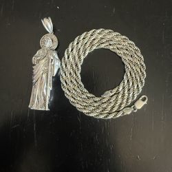 925 Silver Rope Chain 4mm Thick And 28 Inch’s Long 