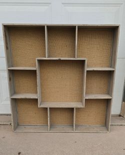 Rustic Square Cubby Wall Shelf / Shadow Box