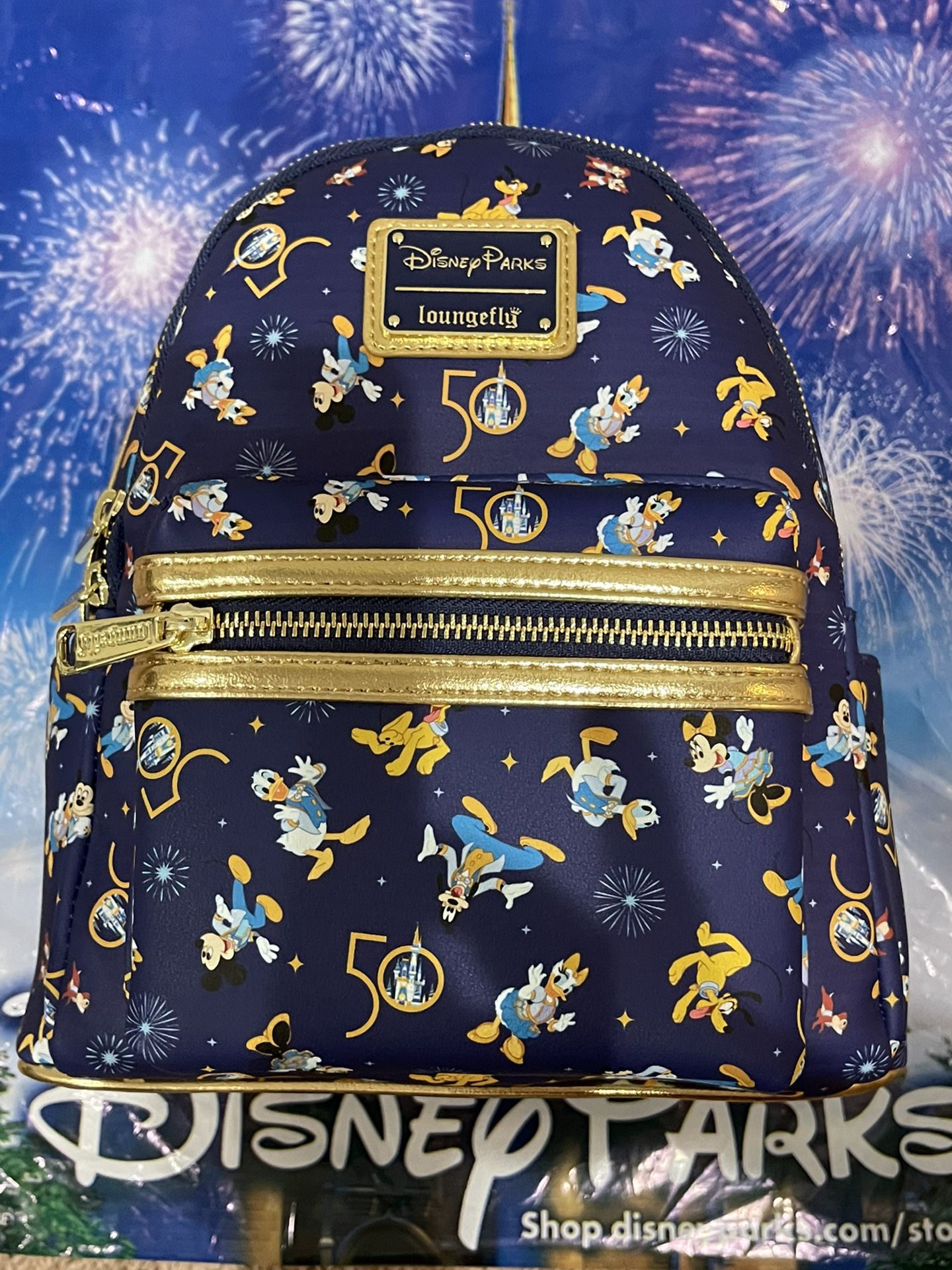 Walt Disney World 50th Anniversary Loungefly Backpack 