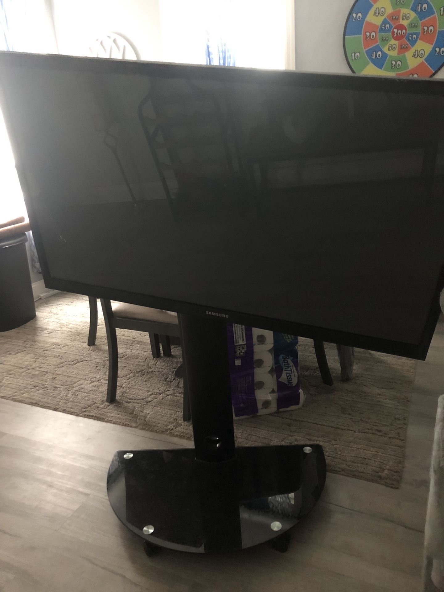 ‘50 inch Samsung TV And Mobile Stand With Wheels