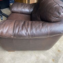 Leather Brown Oversized Chair