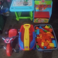 Minnie Mouse Big Wheel, Mega Block Wagon Rtc