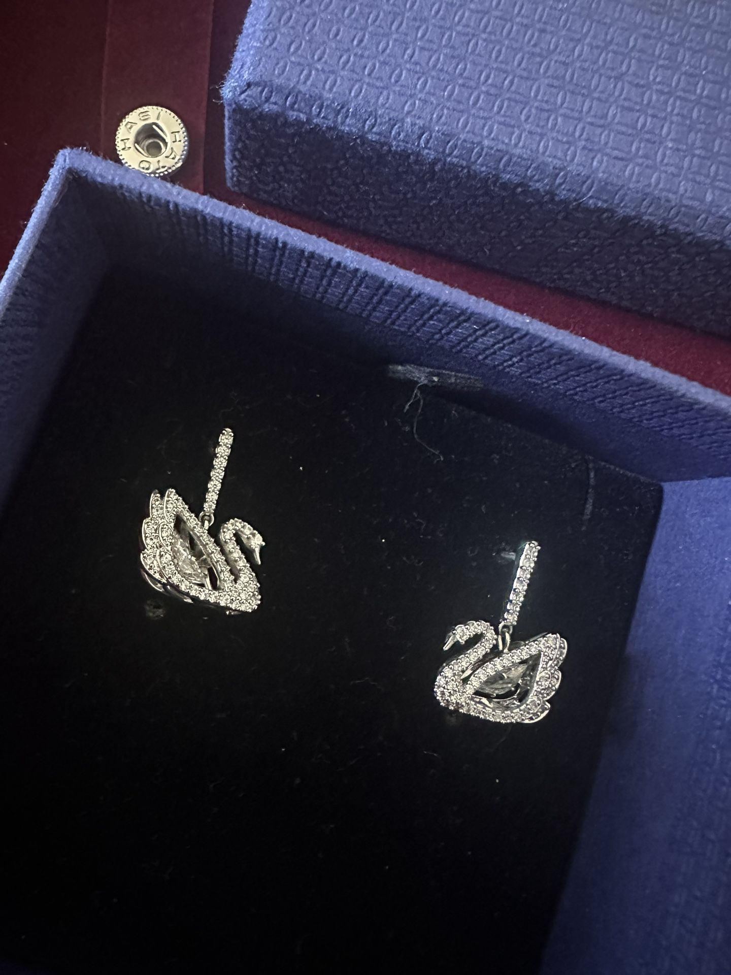 Swarovski Swan Earrings