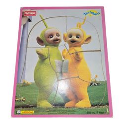 Vintage Playskool Teletubbies Laa Laa & Dipsy 6pc 1998 Preschool Puzzle 629-02
