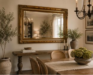 Vintage French Gild Wood Large Mirror