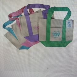 Trader Joes Pastel Tote Bags