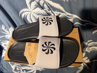 Nike Slide Sandals with Pinwheel Logo