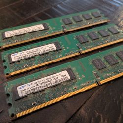 Samsung 6GB (3x2GB) DDR2 RAM PC2-6400U 800MHz Desktop Memory