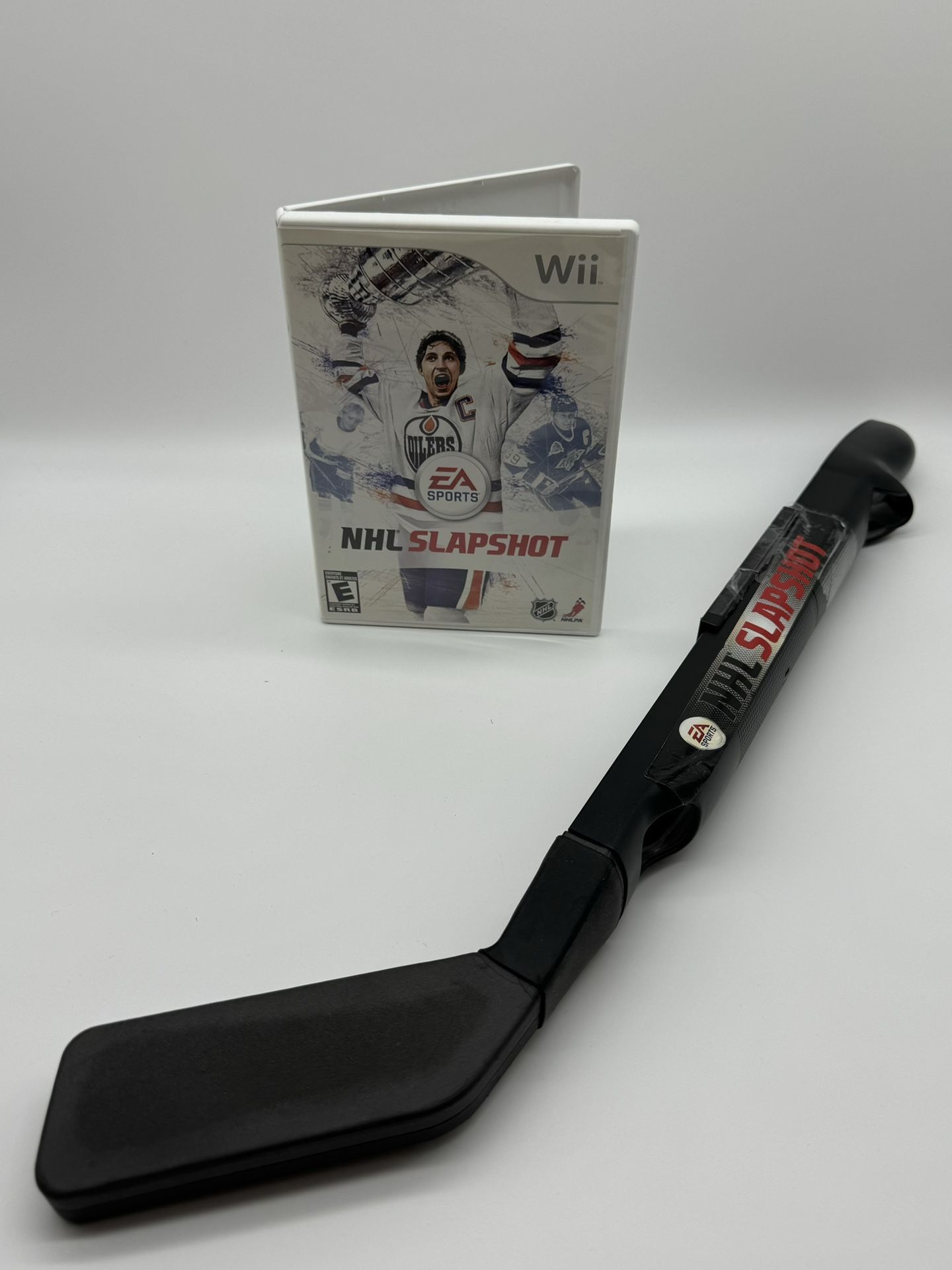 NHL Slapshot Game & Hockey Stick Attachment (Nintendo Wii) Complete In Box CIB