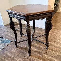 Unique Antique 6 Sided Table