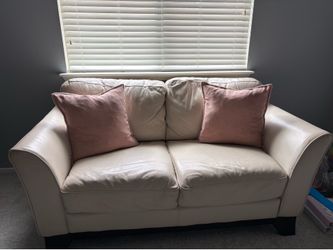 Italian leather loveseat