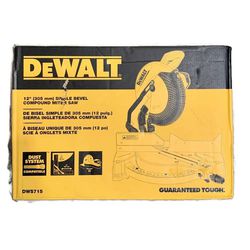DEWALT DWS715 15-Amp 12" Corded Compound Single Bevel Miter Saw