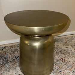Gold Side Table, World Market, Iron Coated 