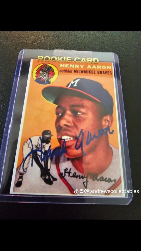 1954 Hank Arron Facsmile Autographed Card