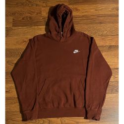 Nike Sportswear Club Hoodie Burgundy Maroon Mens Medium