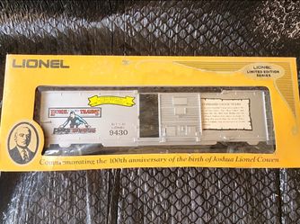Lionel "O" Scale #6-9430 Joshua Lionel Cowen Box Car-The Standard Gauge Years
