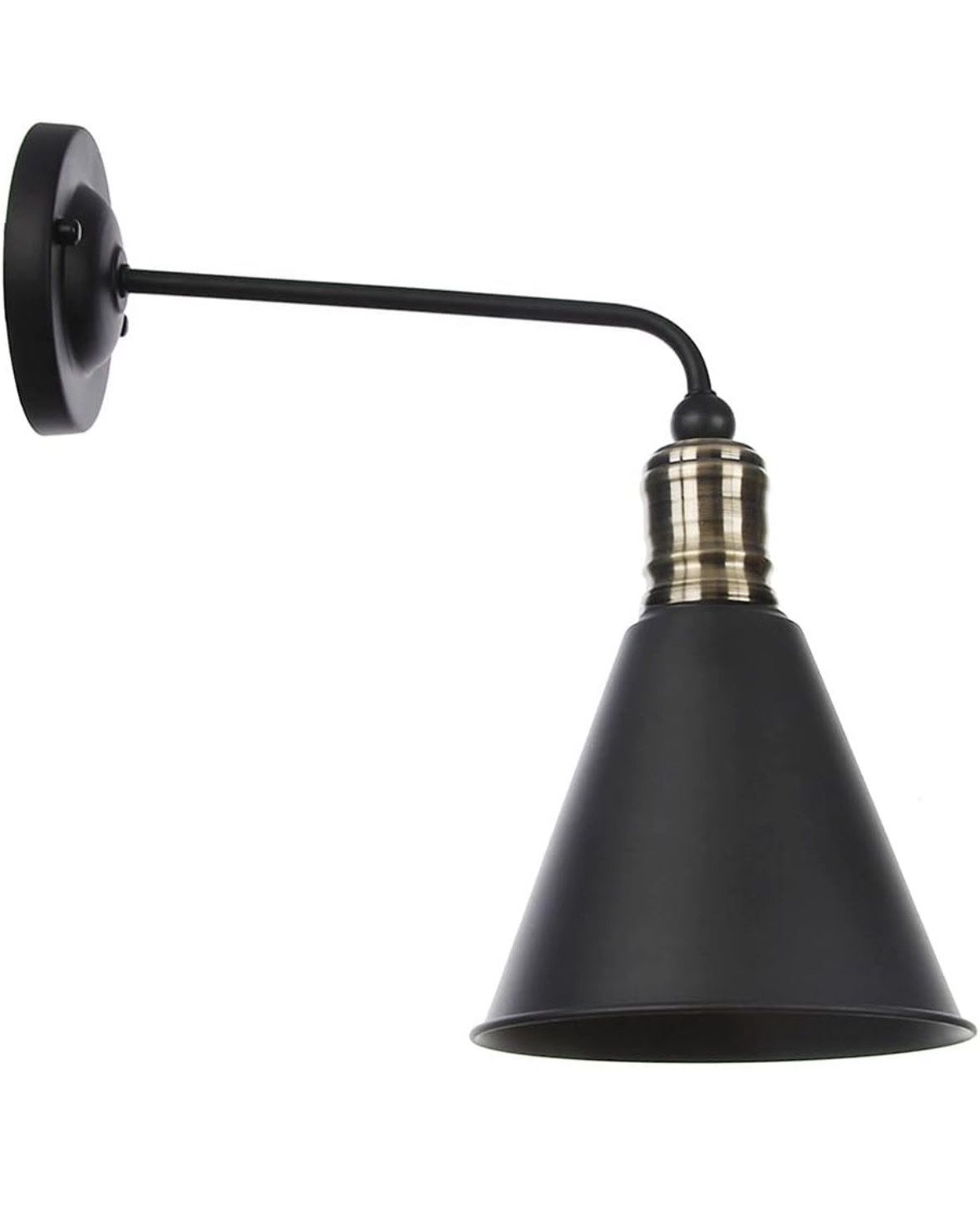 Long Arm Barn Light Warehouse Wall Lights Lamp, Vintage Retro Industrial Lighting Fixture Farmhouse Lantern, Matte Black Finished Wall Lantern for Lof