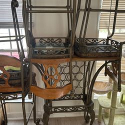 Vintage Wine Table With Chairs