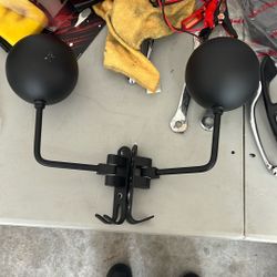 Three Motorcycles Helmet Holders Used But In Good Condition 