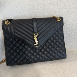 Black YSL Envelope Bag 