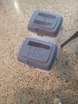 Dog food containers $10
