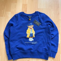 Blue Polo Ralph Lauren Bear Polo Bear Fleece Sweatshirt