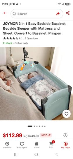 3 in 1 Baby Bedside Bassinet