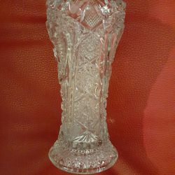 Vintage Antique Cut Glass Flower Vase