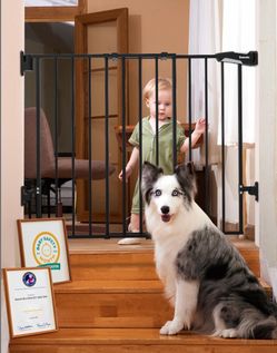 Babelio Baby Gate, No Bottom Bar, 26-43" W, 28" H
