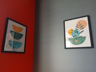 Set of Three Framed Canvas Prints - Wall Decorations / Artwork