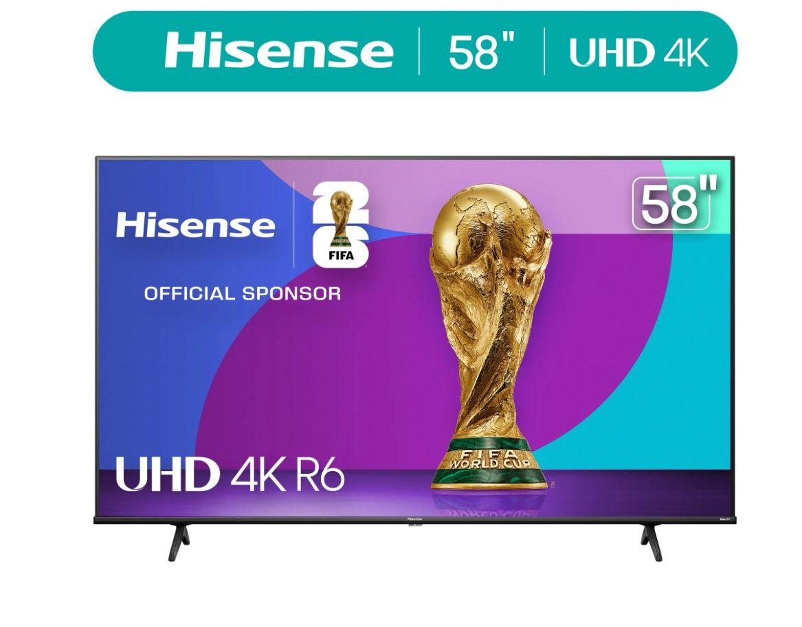 Hisense 58" Class 4K UHD LED LCD Roku Smart TV HDR R6 Series 58R6E3
