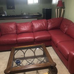 Italian leather sectional sofa