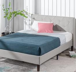 Zinus Shalini Upholstered Full Size Platform Bed Frame