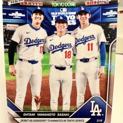 Shohei Ohtani Yoshinobu Yamamoto Roki Sasaki Rookie Topps Dodgers