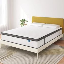 Full Size Mattress,12 Inch Full Mattress in a Box,Hybrid Memory Foam Spring Full Mattresses,Soft and Comfort Medium Firm Mattress,CertiPUR-US Certifie