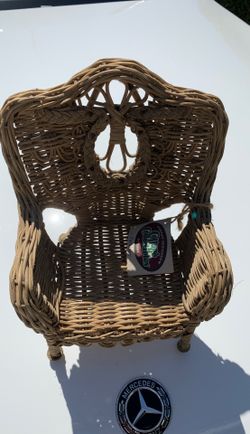 Wicker doll chair