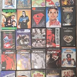 DVD Collection: 69 DVDs.