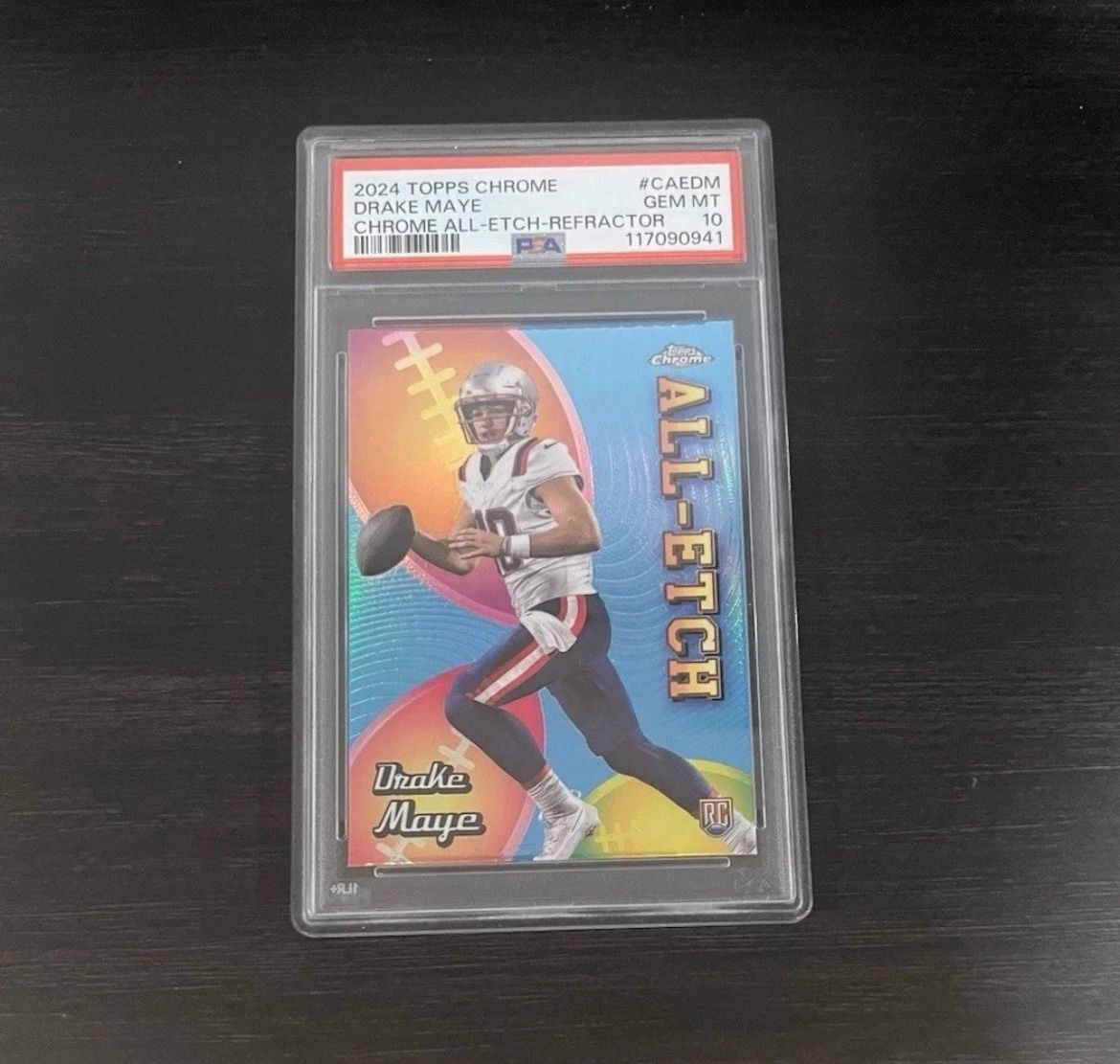 π₯π PSA 10 π MT! 2024 TOPPS CHROME ALL-ETCH REFRACTOR #CAEDM DRAKE MAYE (RC)