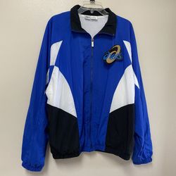 Men’s ASICS 100% Nylon, Full Front, Zip Jacket…size Large