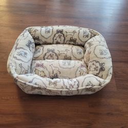 Dog Bed With A Dog Postal Stamp Design