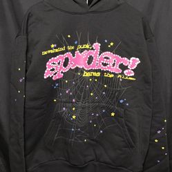 Spider Style Graphic Hoodie Black -  Sizes M, L, XL  - Brand New