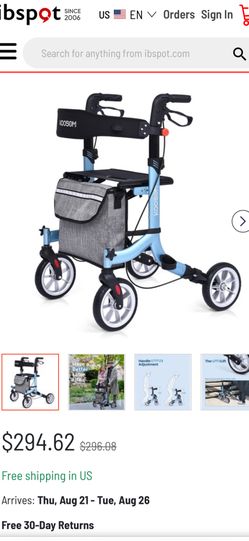 Lightweight Adult Rollator Walker Free Same Day Delivery 