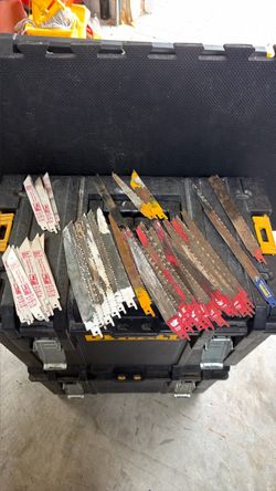 New & old reciprocating saw blades