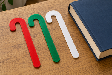Candy Cane Bookmark Set of 3 | Christmas Reading Gifts | Choose Each Color | PETG