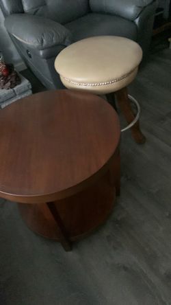Little table and stool.